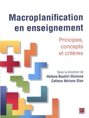 cover image of Macroplanification en enseignement